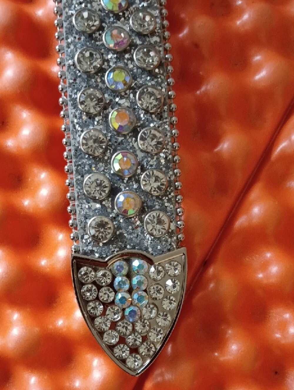 Sparkling Silver Crystal-Embellished Women's Belt - Picture 3 of 4